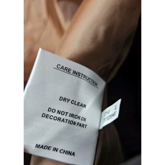 Nine West Hooded Faux Fur Trim Wool Blend Peacoat Size XL Brown Long Jacket - Picture 9 of 9